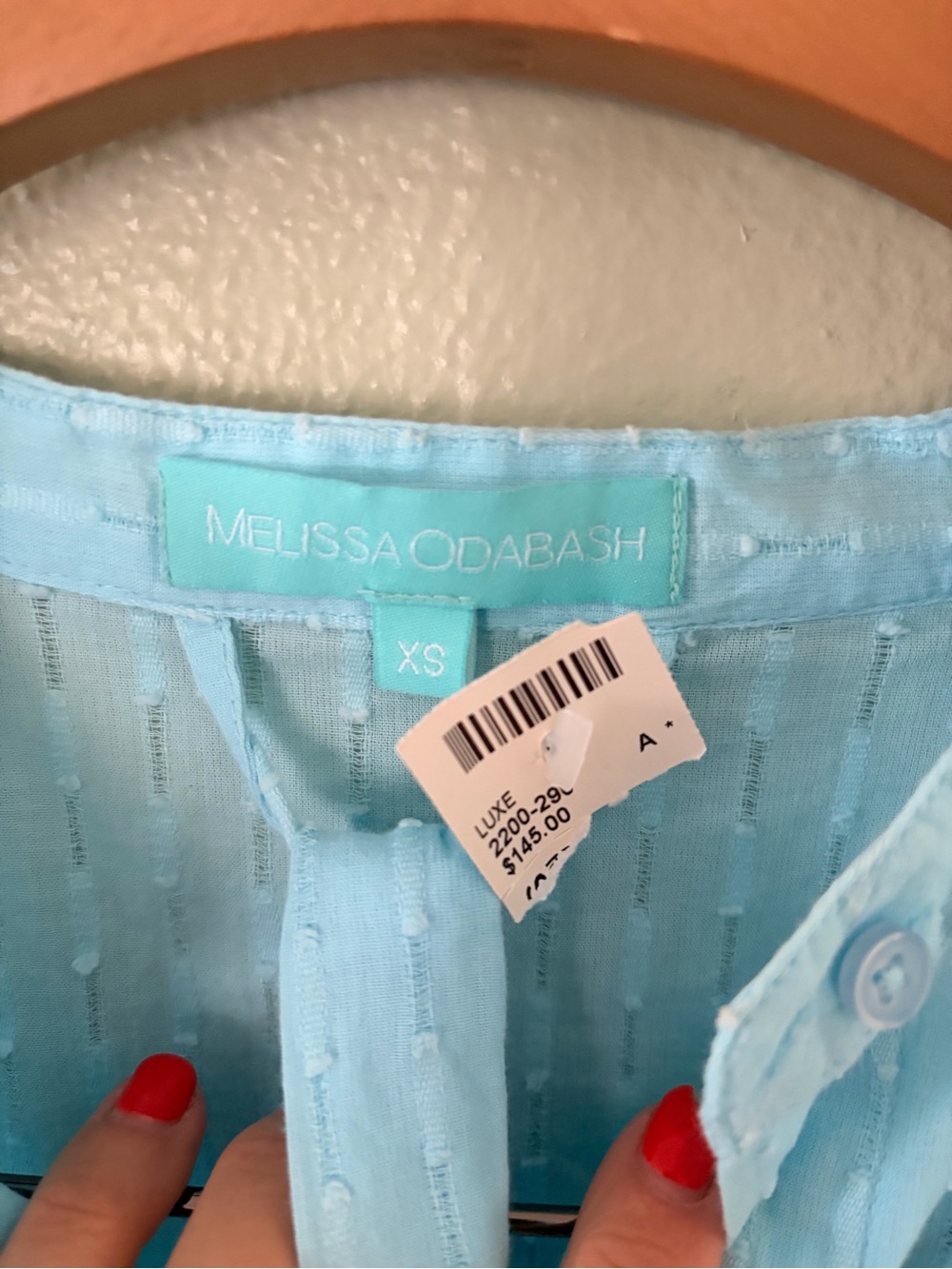 NWT Melissa Odabash Light Blue Button-Front Tunic - Picture 3 of 6